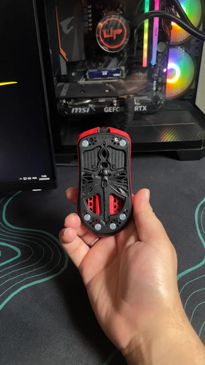 Mouse Akitsu v2 Vermelho - PERSONALIZADO - Foto 2