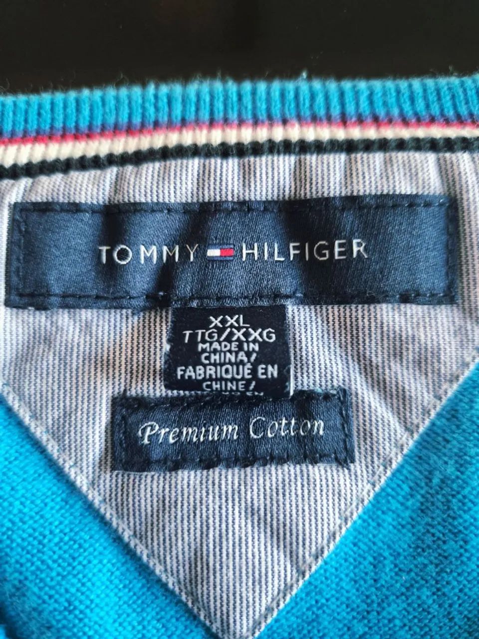 Tommy Hilfiger suéter corte v azul  - Foto 2