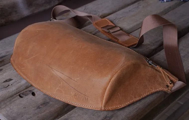 bolsa pochete couro legitimo crazy horse - Foto 3