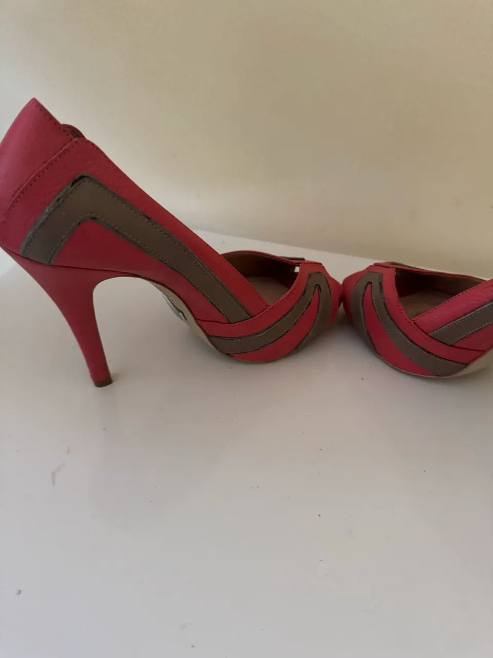 Peep toe de couro tam 36 - Foto 3