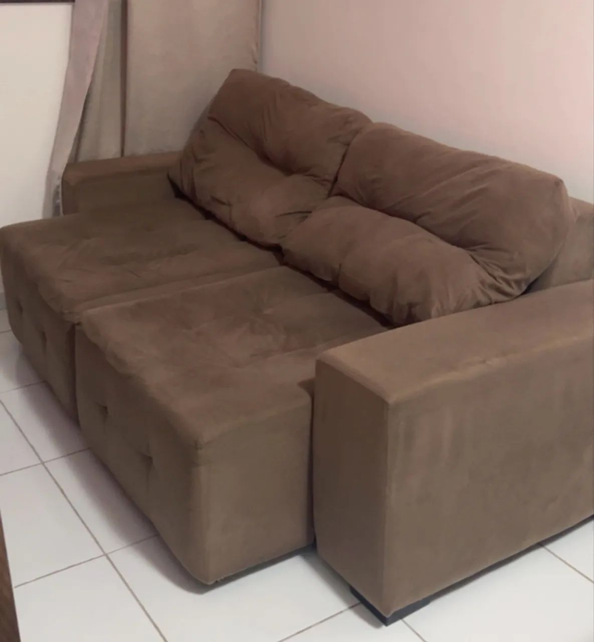 Sofá 3 lugares retrátil 