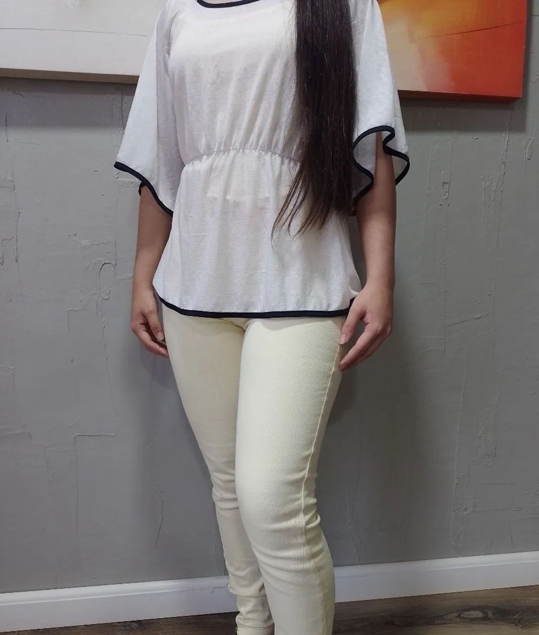 Blusinha fluida com transparência  - Foto 2