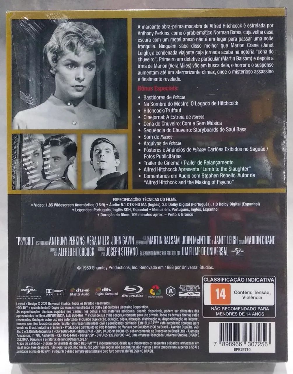 Blu Ray Psicose 1960 Alfred Hitchcock c/luva - Foto 2