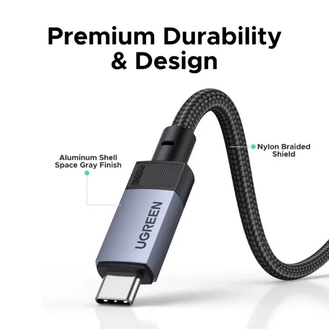 UGREEN USB4 Gen3 240W e USB3.1 Gen2 Cabo de carregamento rápido 1m - Foto 5