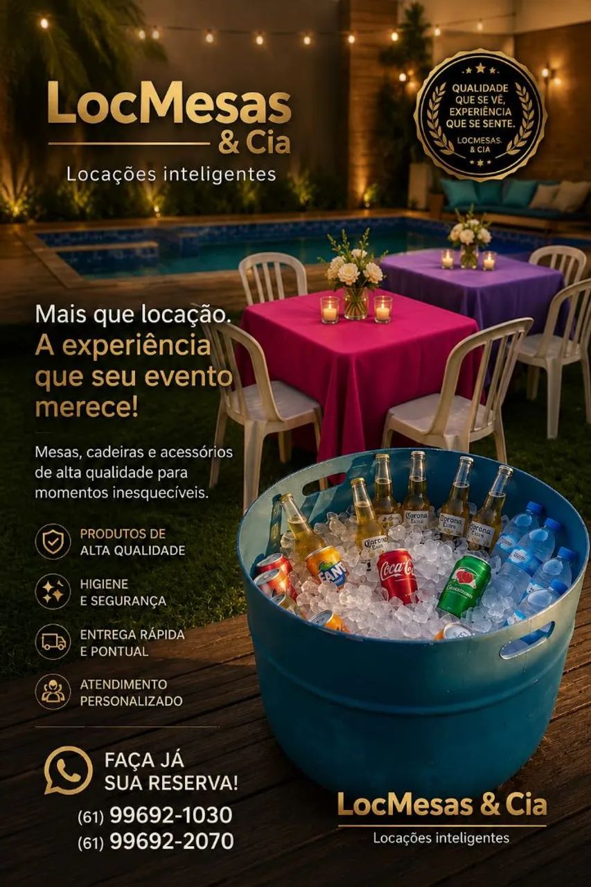 Conjunto Mesa Plástica e cadeiras 
