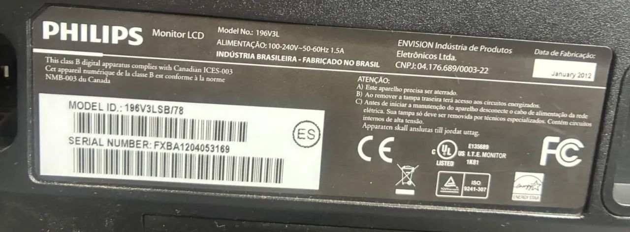 Monitor 19" Philips DVI e VGA Impecável - Foto 4