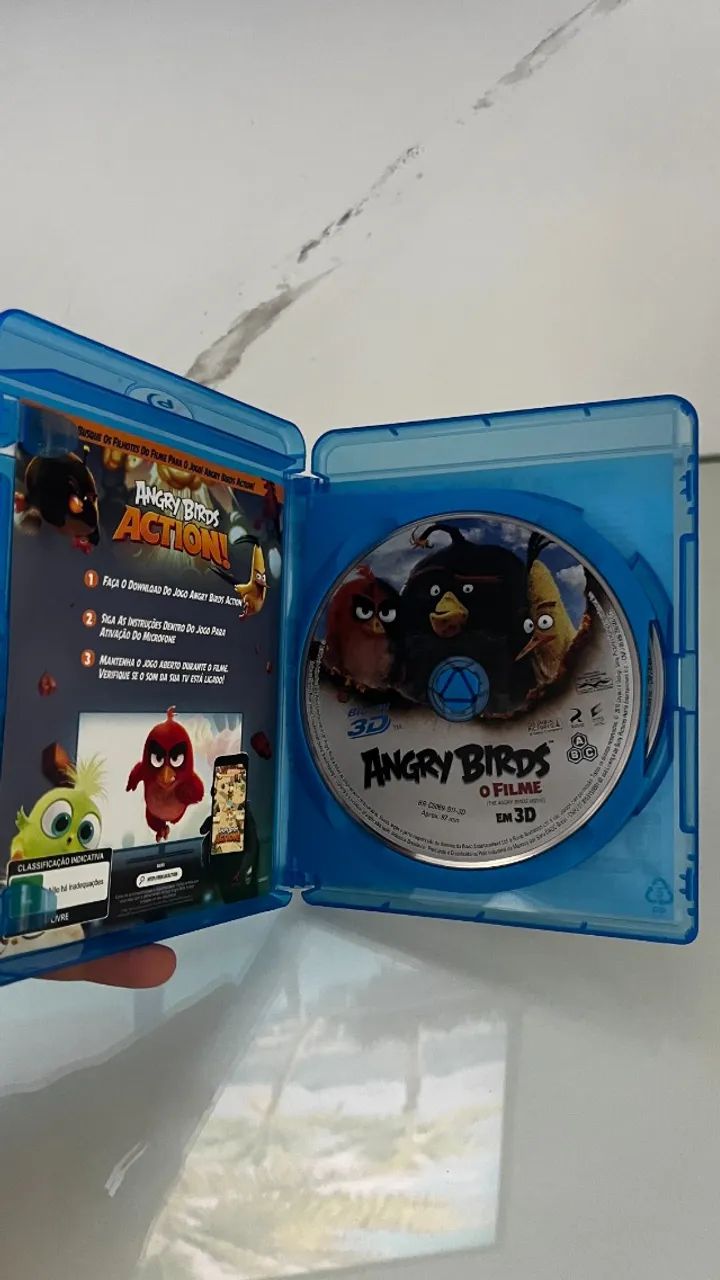 Blu-Ray 3D + 2D Angry Birds O Filme - Duplo C/ Encarte E Curtas Extras - Foto 3
