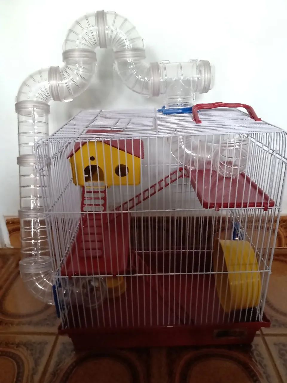 Gaiola para hamsters + globo para exercícios 