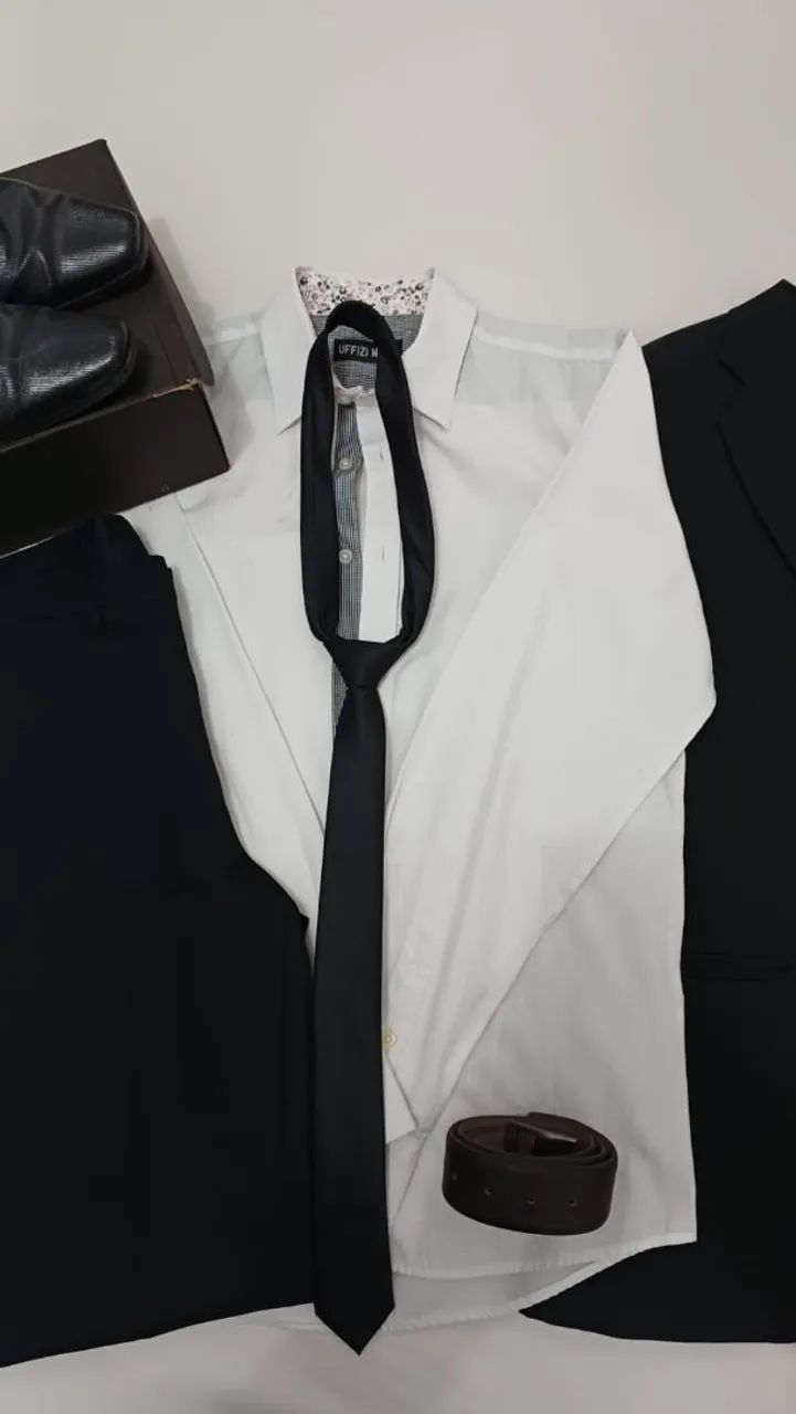 KIT TERNO VITRUVIANO SLIM + CAMISA + SAPATO + CINTO + GRAVATA - Foto 2
