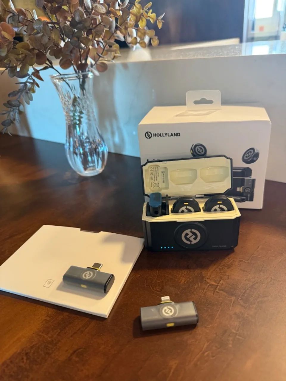 Kit Microfone Lapela Sem Fio Hollyland Lark M2 Combo (USB-C + Lightning) - Foto 5