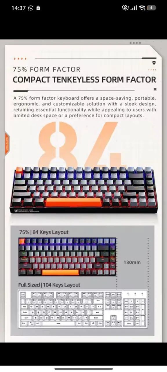 Teclado mecânico machenike k500A - Foto 3