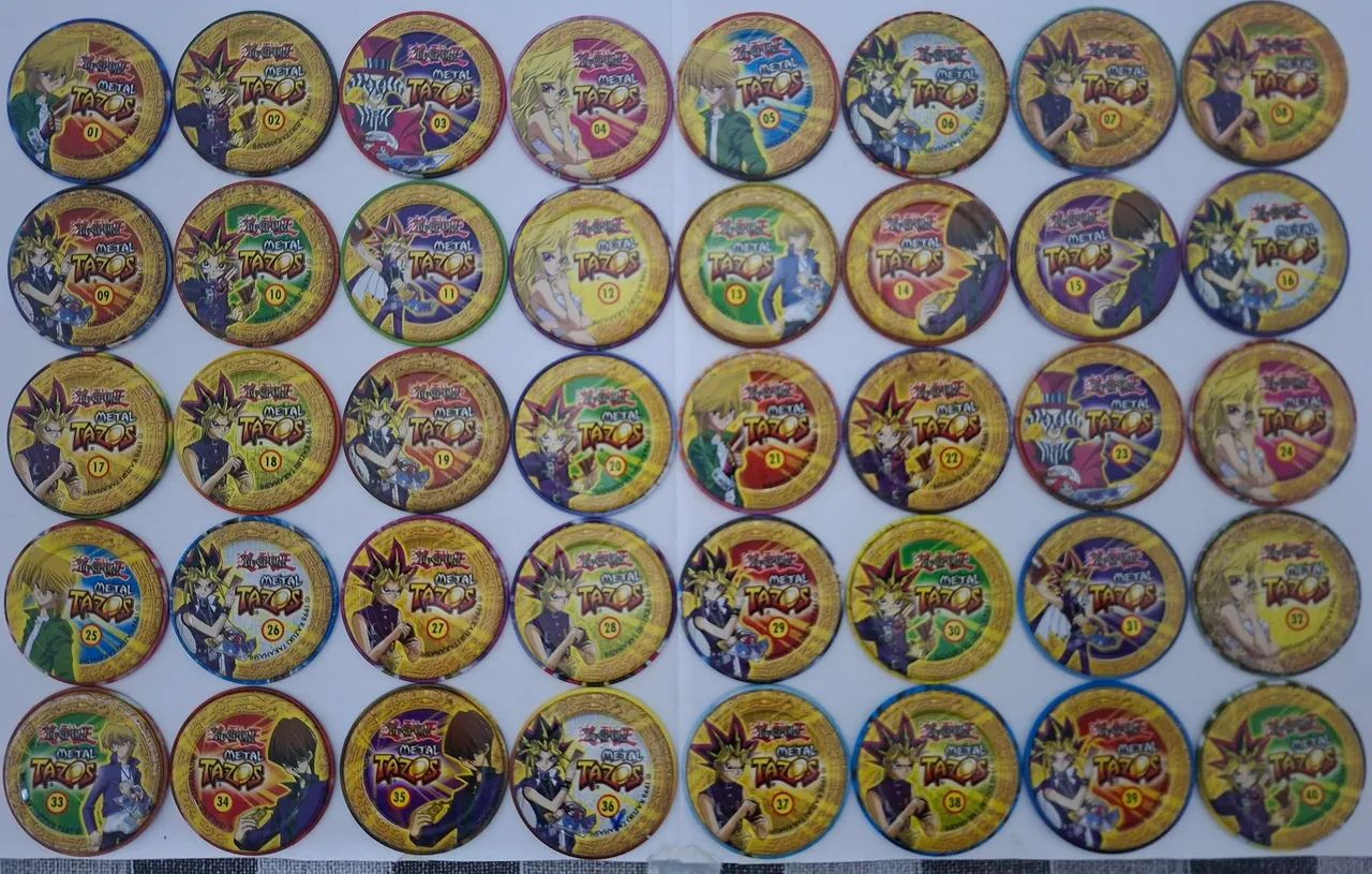 Coleção completa tazos yu-gi-oh! metal