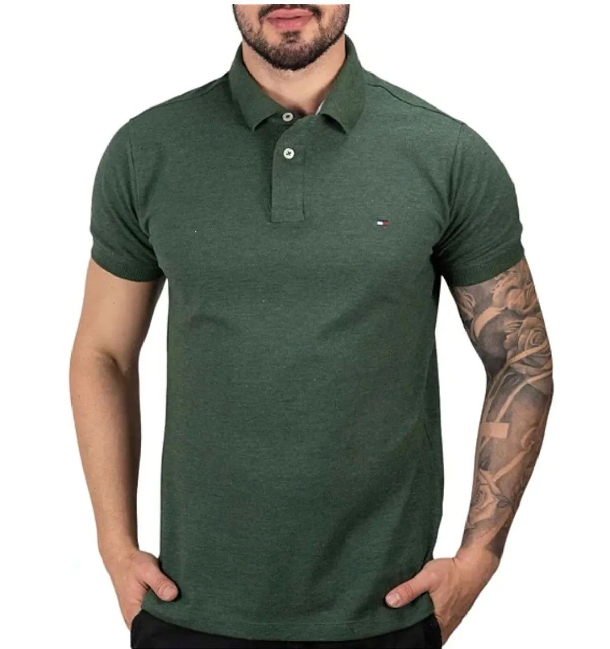 Blusa Polo da Tommy Hilfiger Verde tamanho XL, bonita, confortável, tecido macio.  - Foto 2