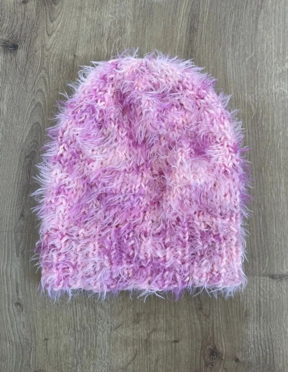 Poncho tricô tam P / M  rosa com touca - Foto 4