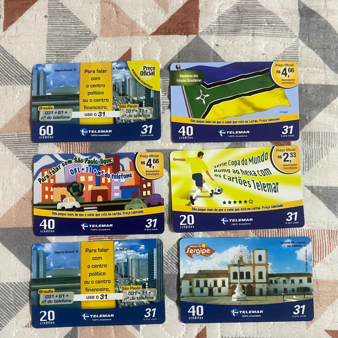 Cartão telefônico colecionável 