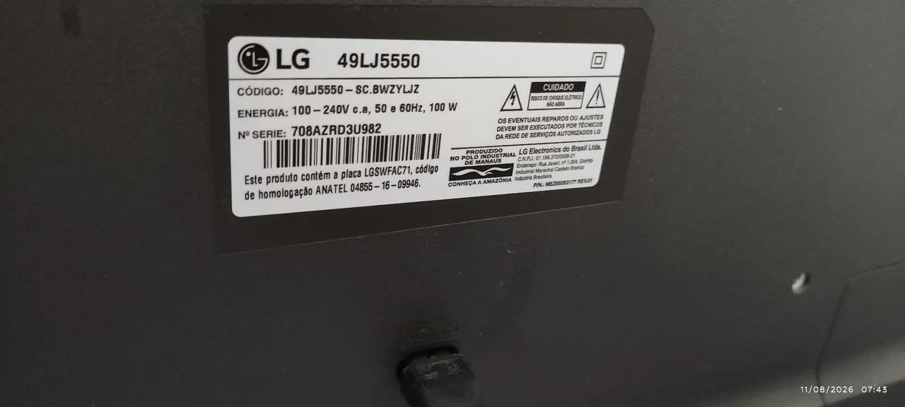 TV Smart LG 49 Polegadas DEFEITO - Foto 4