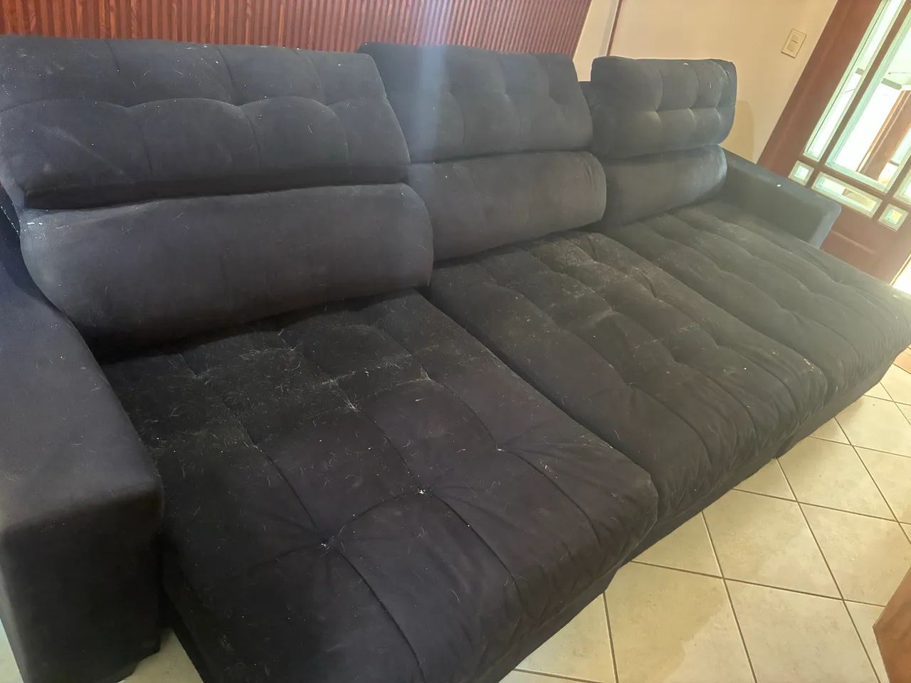 Sofá Retrátil e Reclinável 3,40m - R$ 1.000 - Foto 2