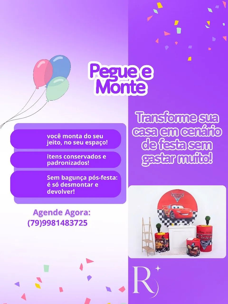 Festa na mesa, pegue e monte/ decoração de festa - Foto 5