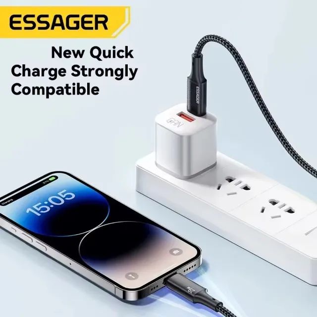 Cabo USB-C 20w 1M Essager Android/Iphone 15+ - Foto 3