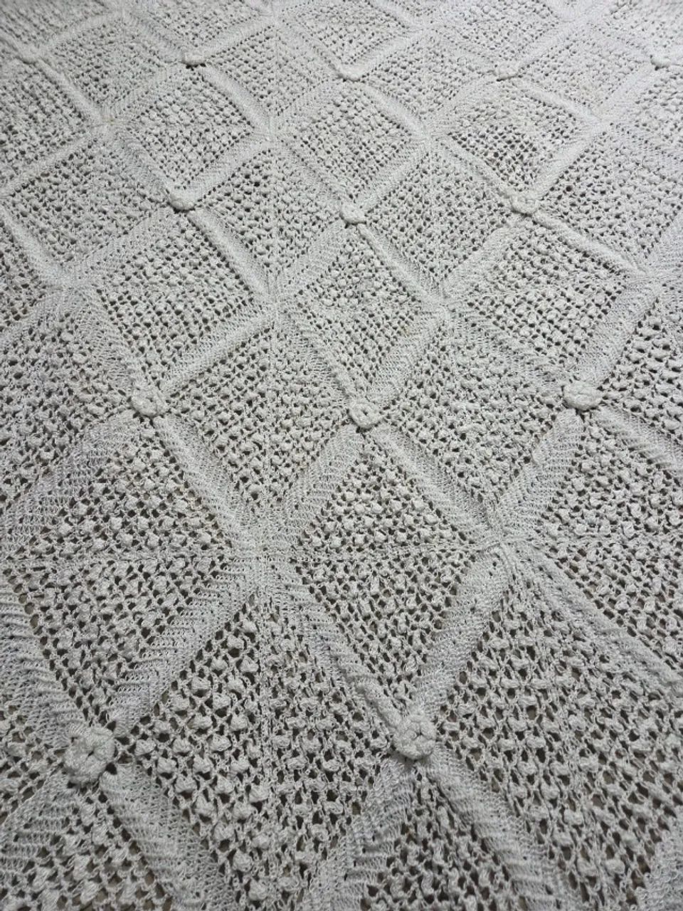 Colcha  de  crocher   linha lynon  - Foto 2