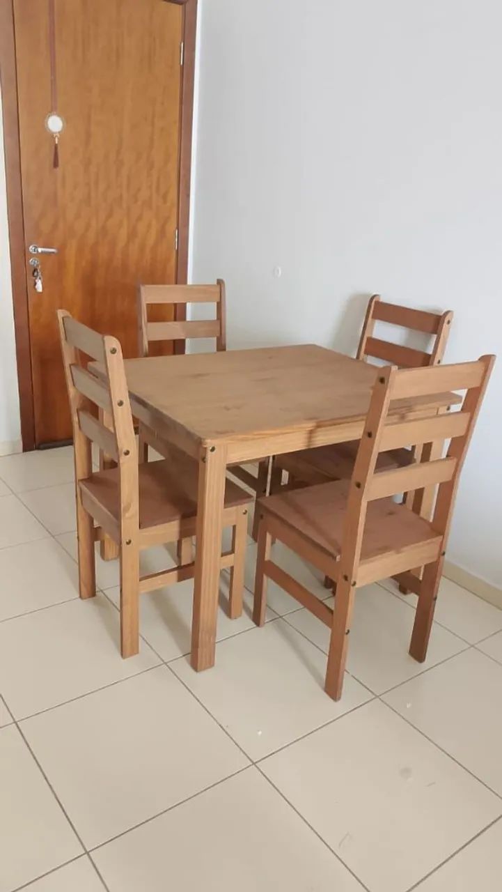 Mesa De Madeira Bela Nova Produto Na Caixa/Entrega É Montagem Grátis Loja R&L MOVEIS  - Foto 2