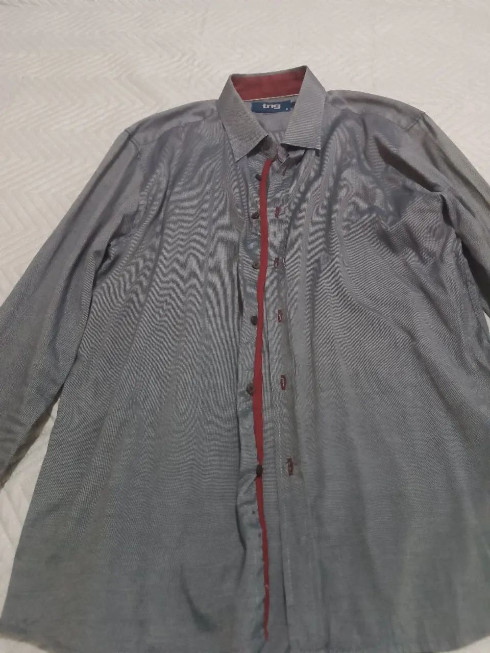 Camisa social TNG cinza Tam. 4 - Foto 2