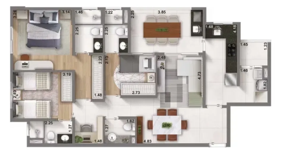 PLANTA 97m²