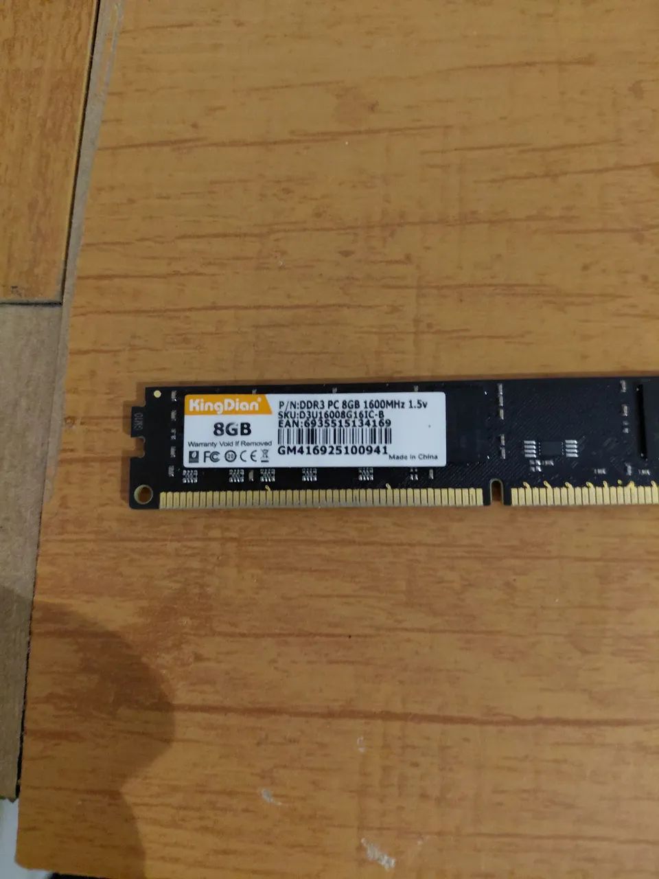 MEMORIA RAM DDR3 8GB KINGDIAN - COM DEFEITO