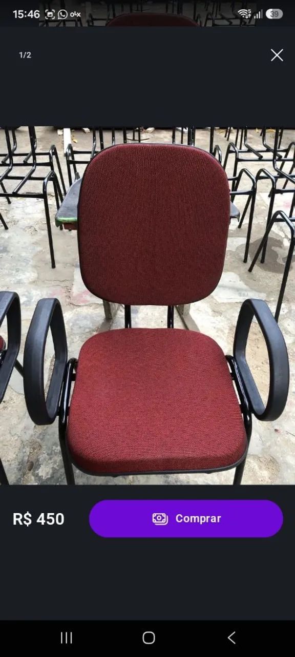 Cadeiras direto com braço 