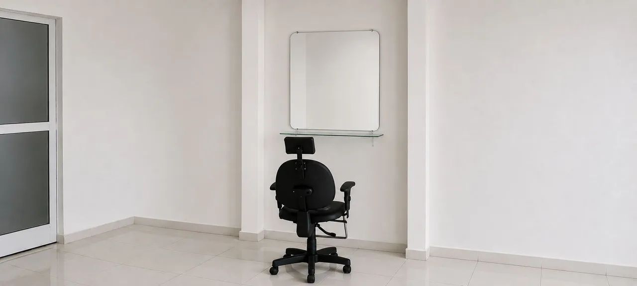VENDE-SE - CADEIRA + ESPELHO + PRATELEIRA DE VIDRO - Foto 2