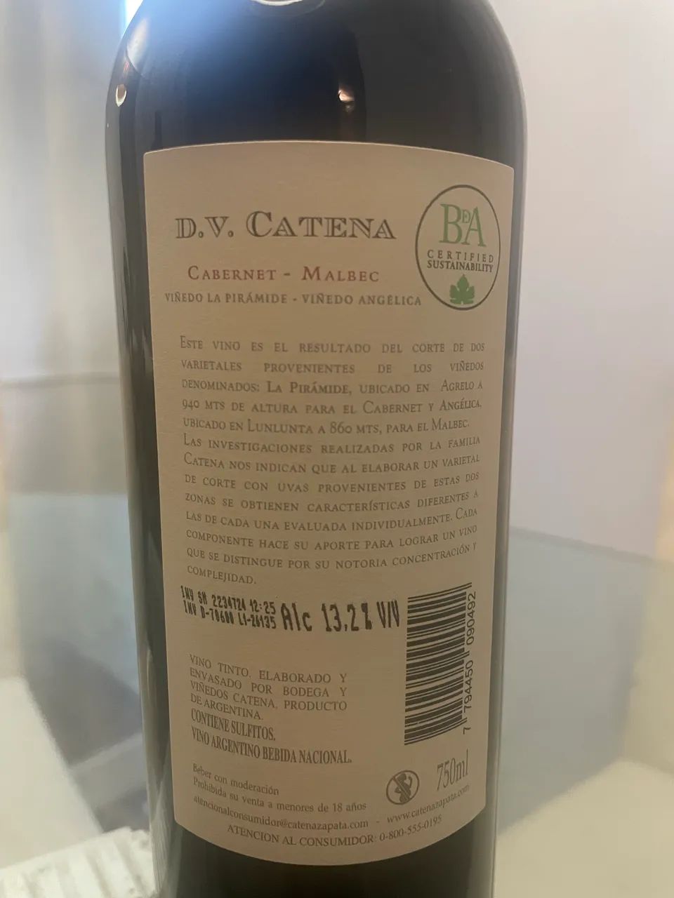 Caixa com 6 vinhos D.V. Catena Cabernet Malbec 2025 - Foto 2