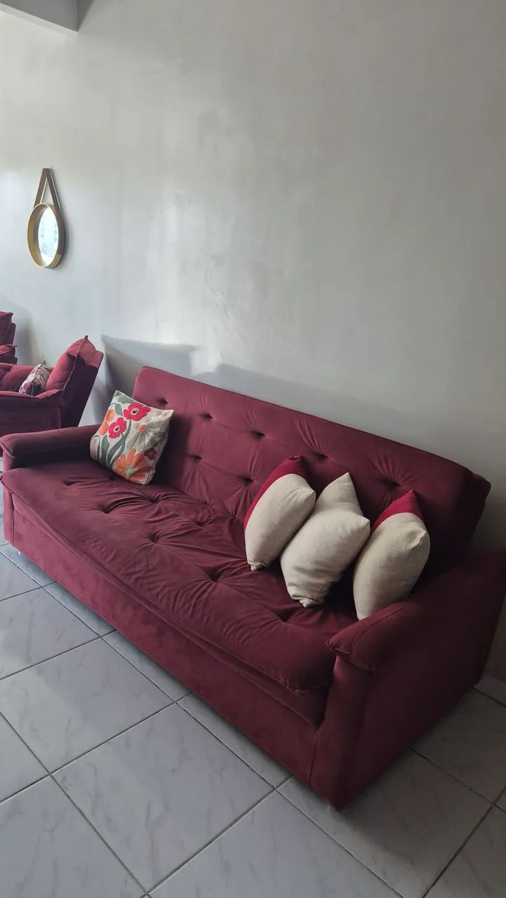 Sofá Cama Casal 3 Lugares 