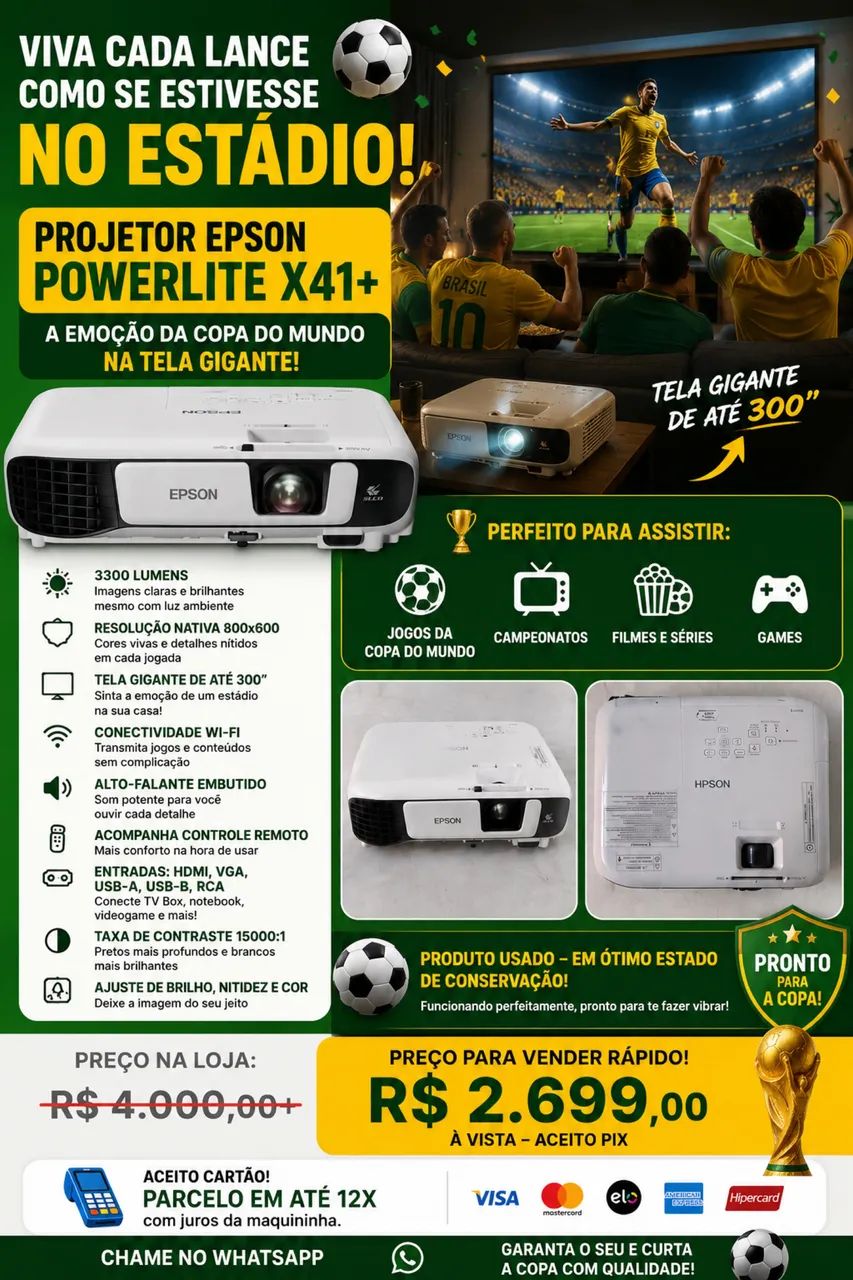 Projetor Epson Prolite x41+