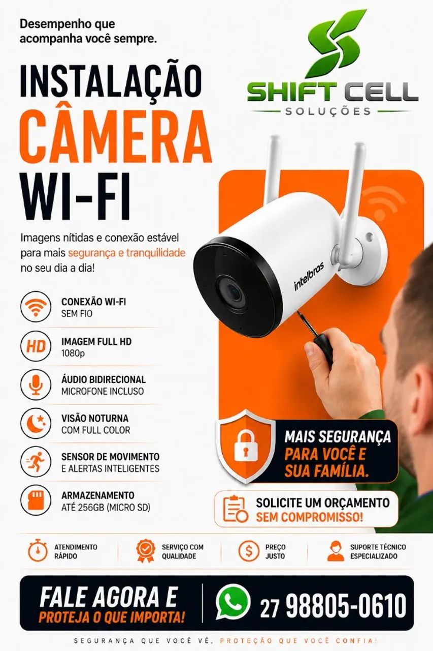 INSTALAÇ ÃO DE CÂMERA WI-FI  - Foto 2