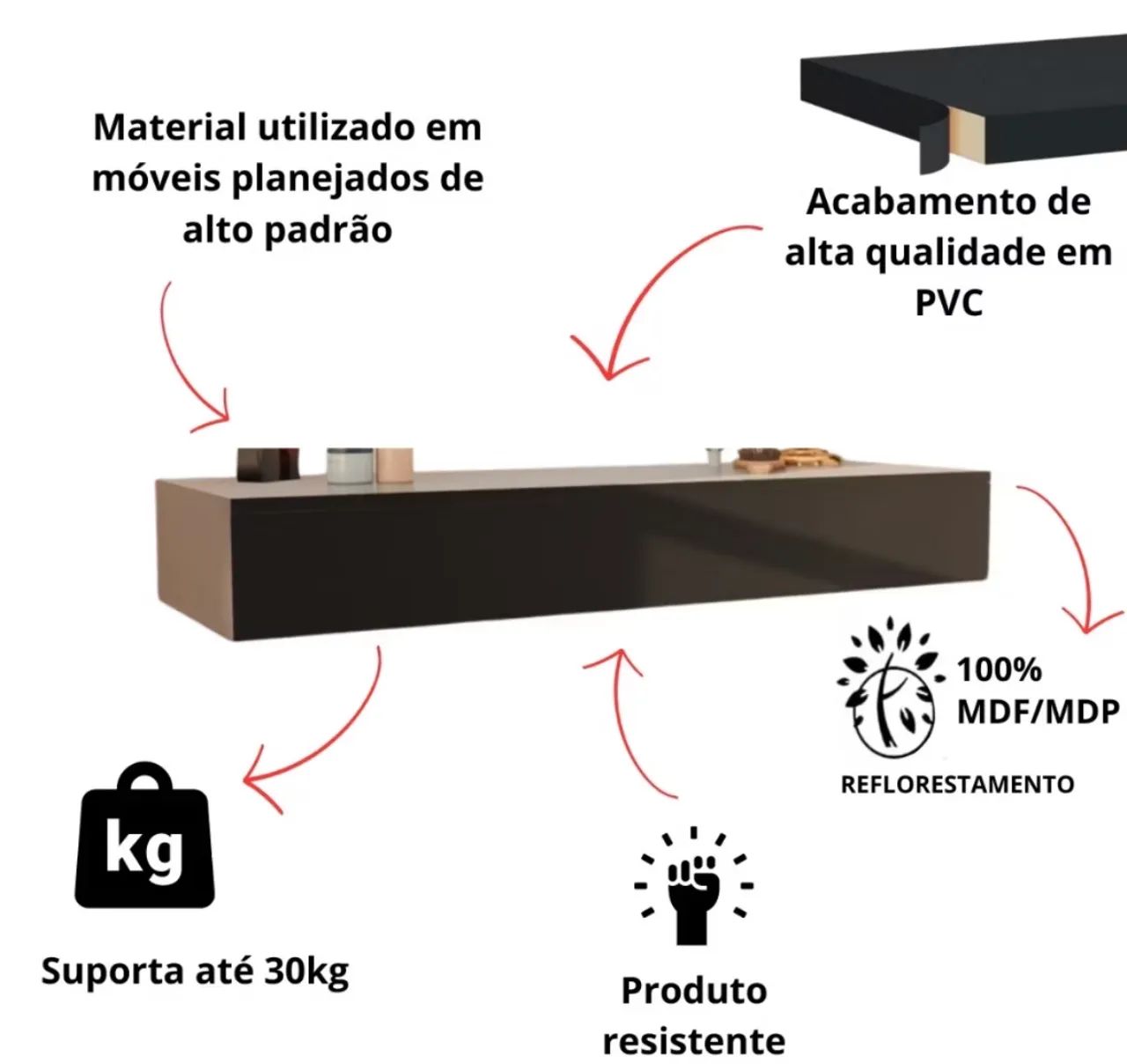 Penteadeira suspensa
