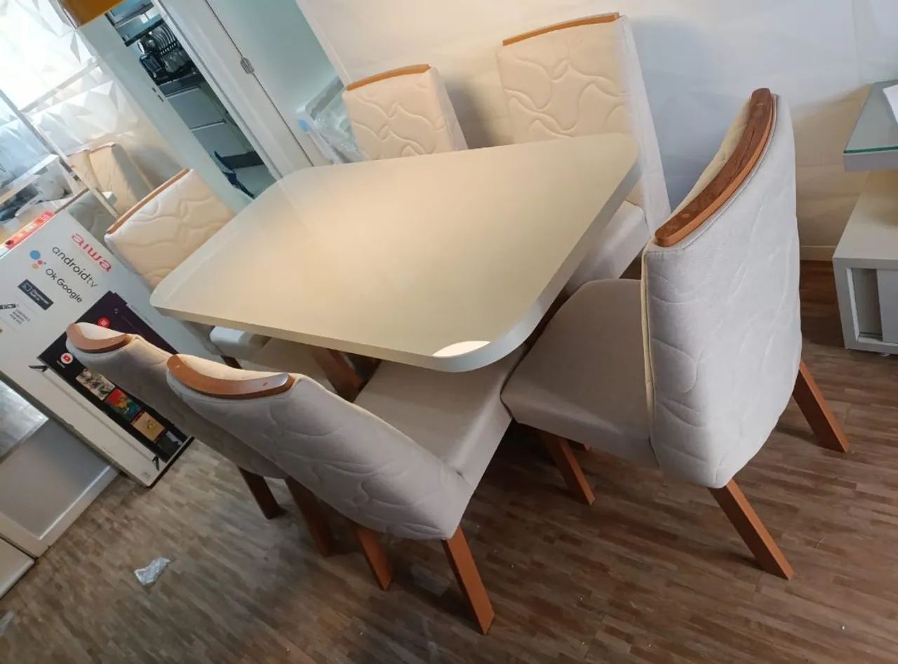 Mesa de jantar com 6 cadeiras promoção 