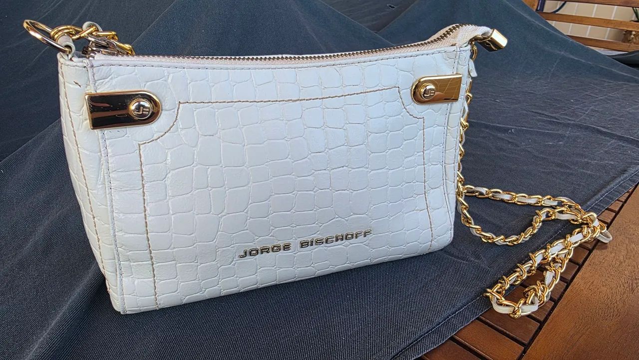 Bolsa couro Jorge bischoff