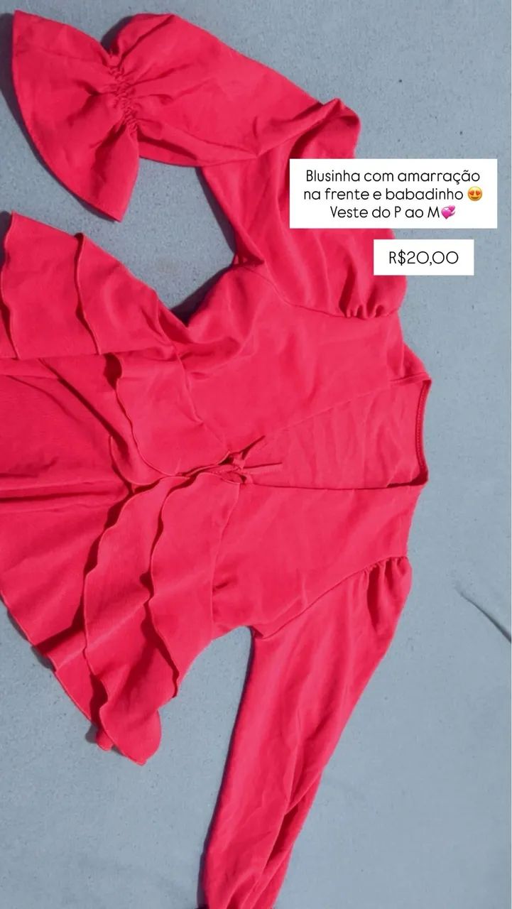 Blusinha com amarração na frente 