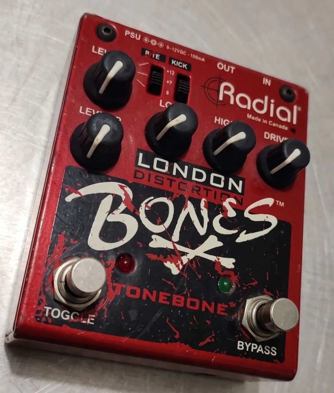 Pedal Guitarra Radial Bones London Distortion - Timbre Britânico