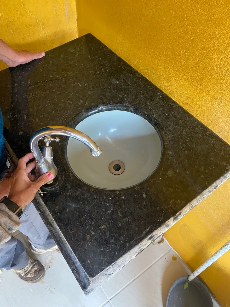 Pia para banheiro, de mármore - Foto 3