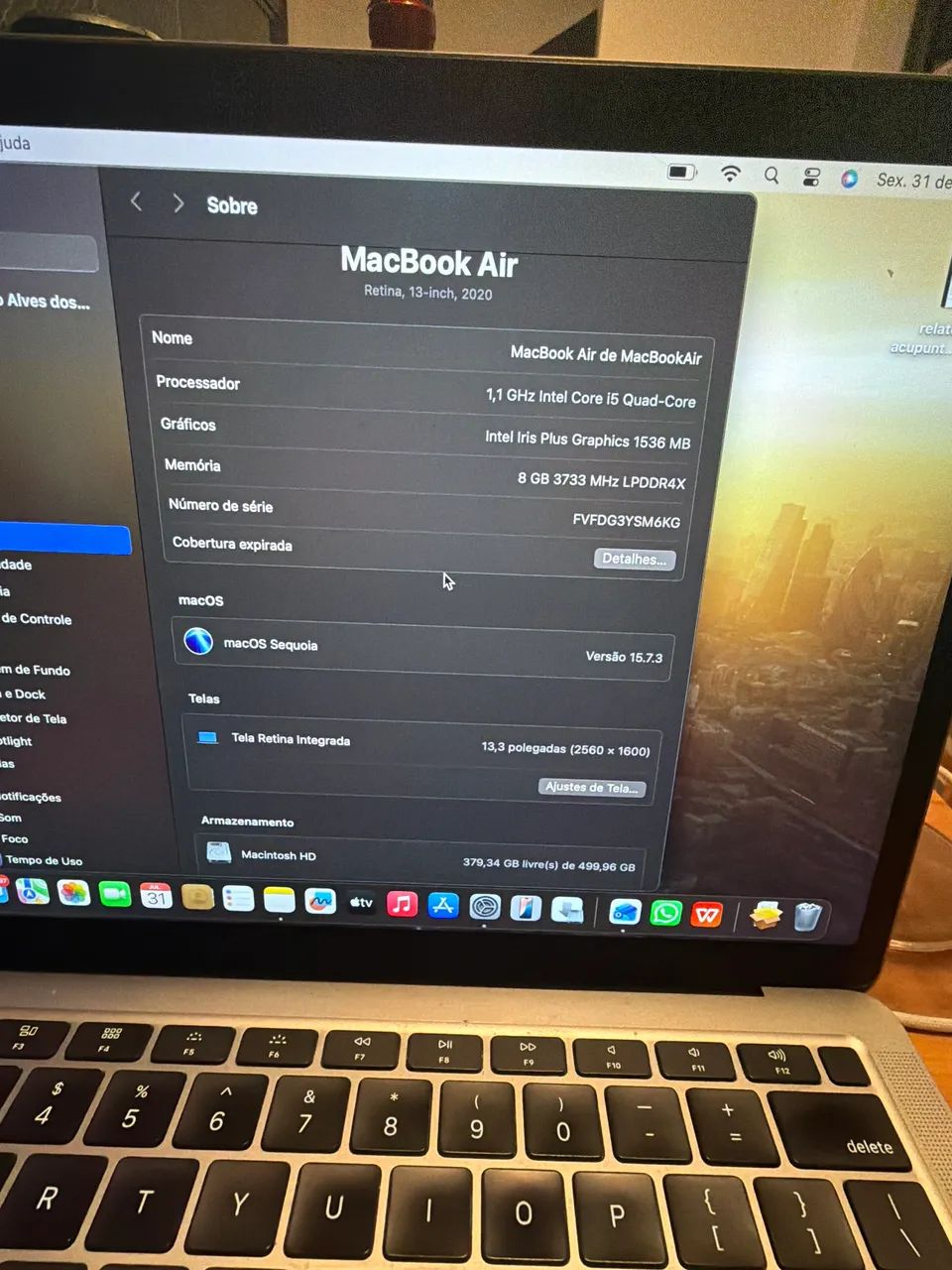 Mac book air 13 de retina 2020 