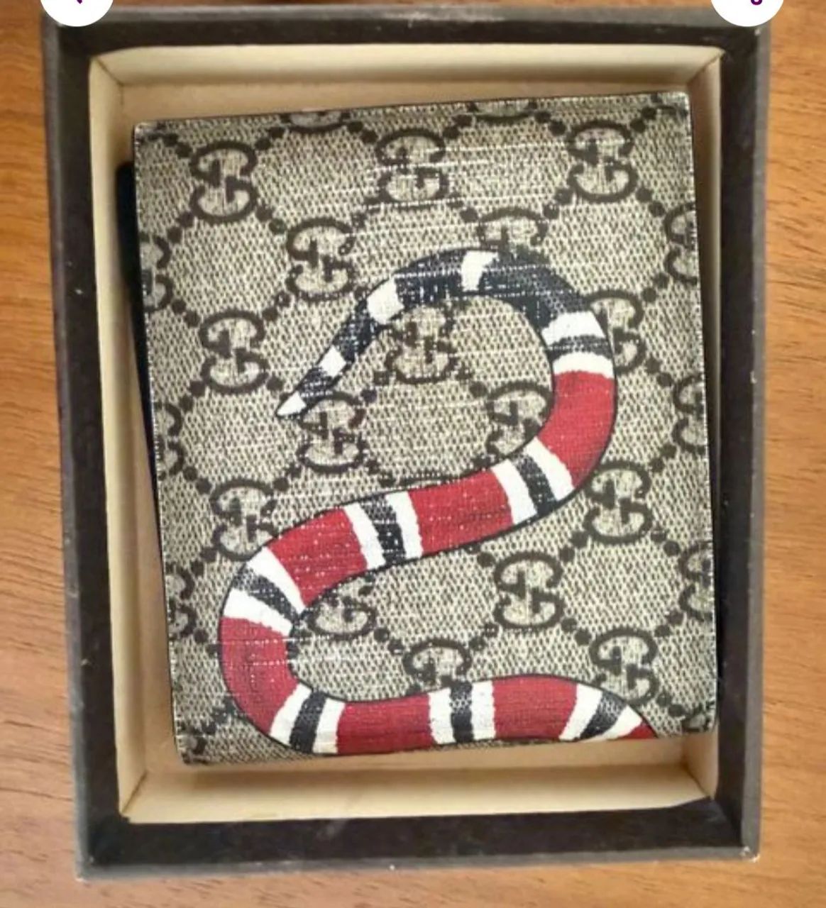 Carteira Gucci Supreme Kingsnake