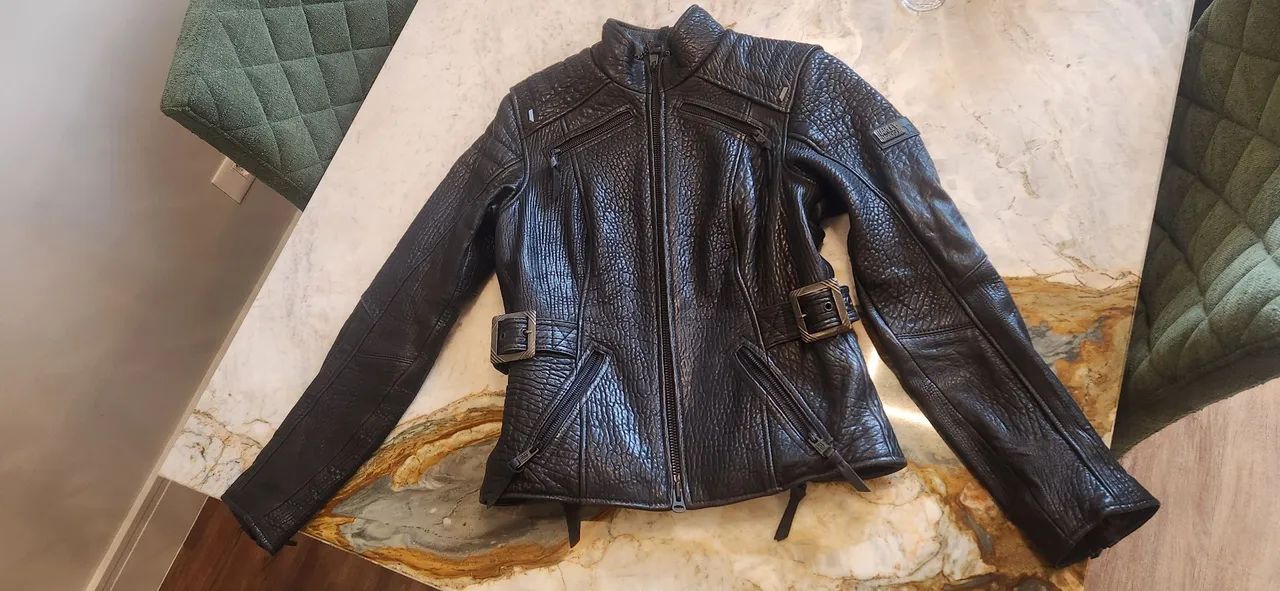 Harley Davidson Jaqueta de couro feminina 