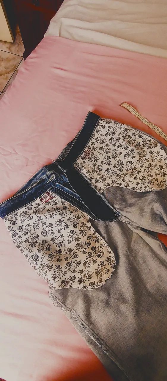 Bermuda Jeans, estonado Masculina Lost - Foto 3