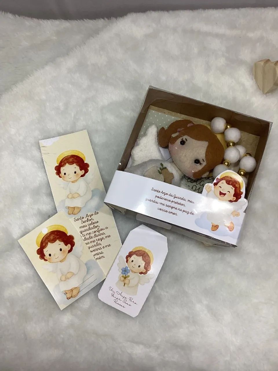 Mini Terço de Anjinha em Feltro - Personalizado - Foto 5