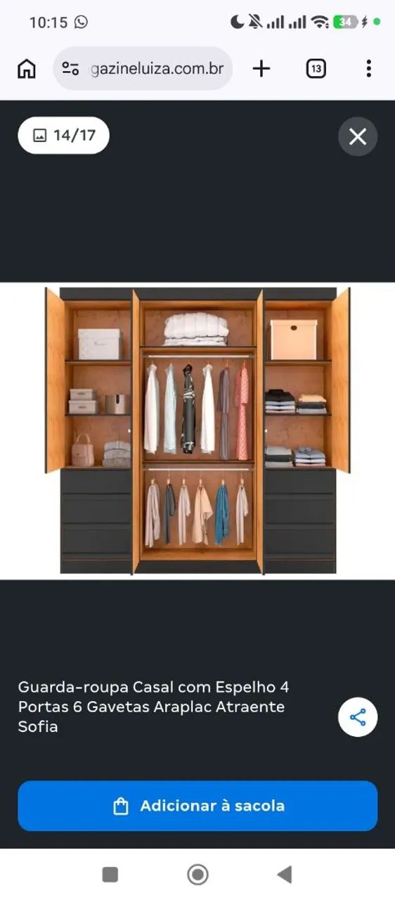 Guarda roupas casal  - Foto 3