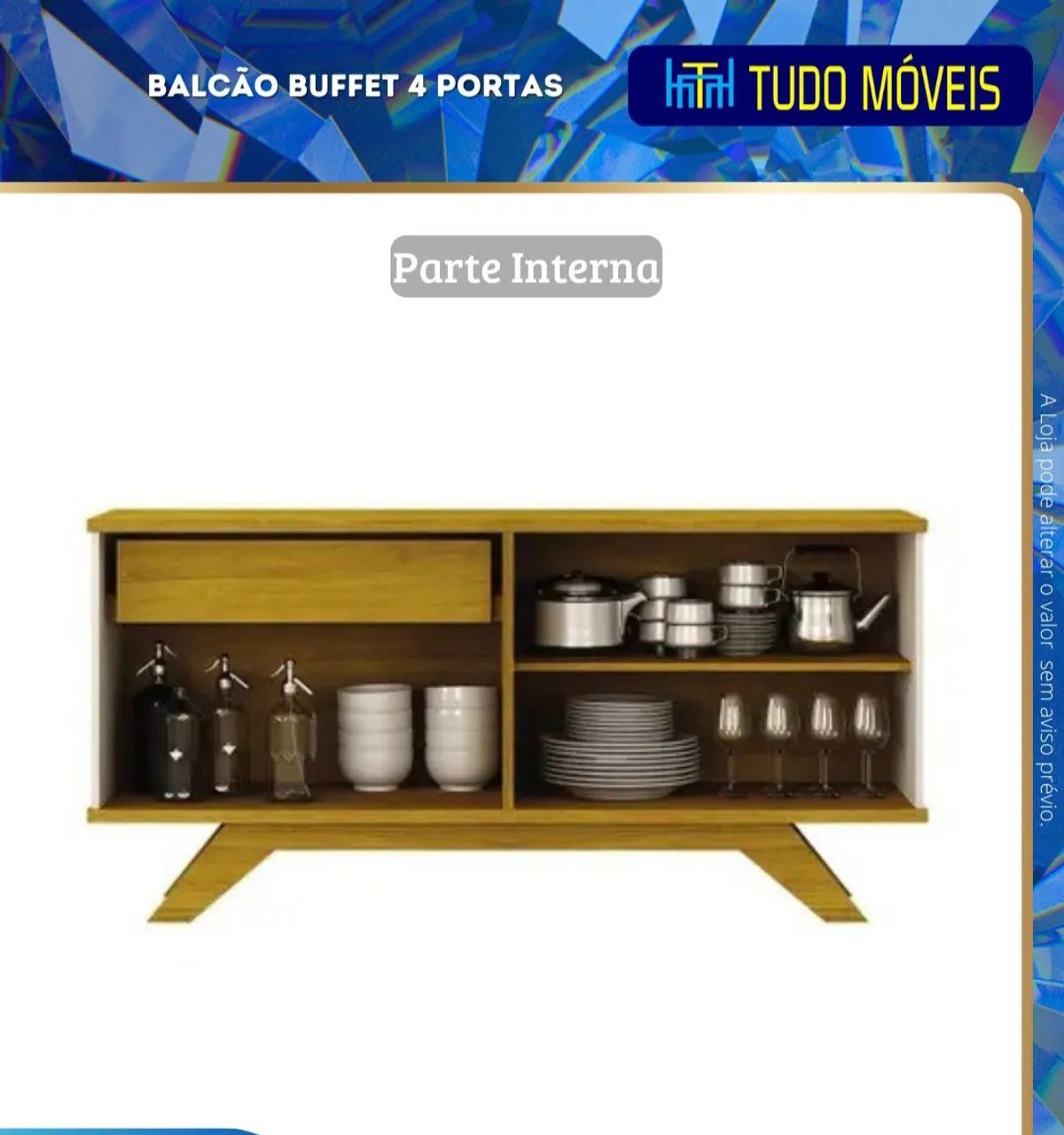 BALCÃO BUFFET 4 PORTAS - Foto 2