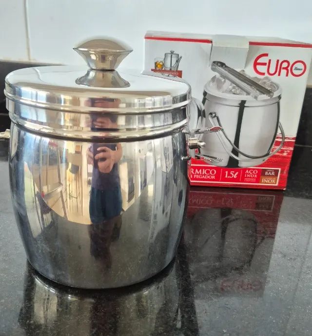 Balde térmico para gelo com pegador Euro Home - Foto 2