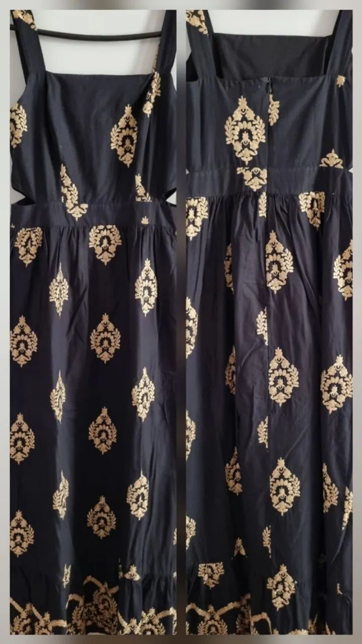 Vestido preto com bordados - Foto 2