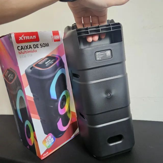 Caixa de Som Bluetooth Portátil 30W com LED RGB | Nova - Foto 4
